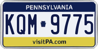 PA license plate KQM9775