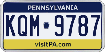 PA license plate KQM9787