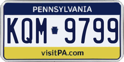 PA license plate KQM9799