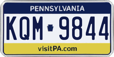 PA license plate KQM9844