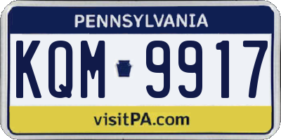 PA license plate KQM9917