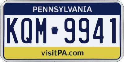 PA license plate KQM9941