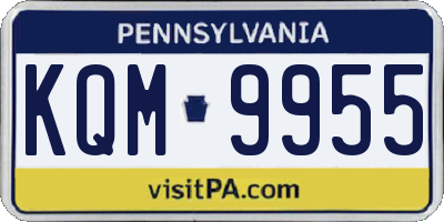 PA license plate KQM9955
