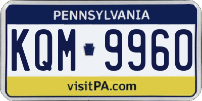 PA license plate KQM9960