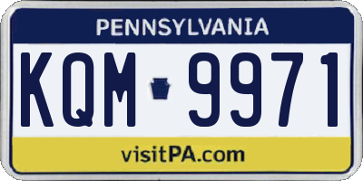 PA license plate KQM9971