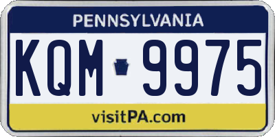 PA license plate KQM9975