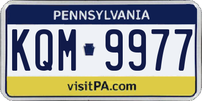 PA license plate KQM9977