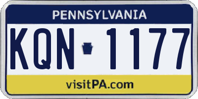 PA license plate KQN1177