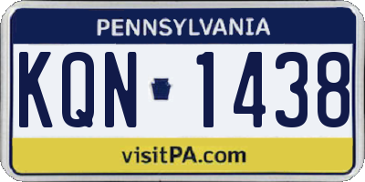 PA license plate KQN1438