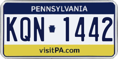 PA license plate KQN1442