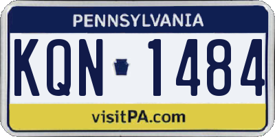 PA license plate KQN1484