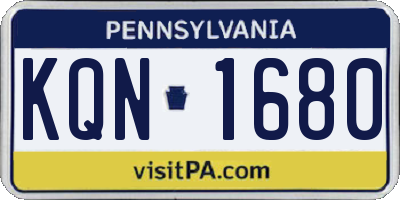 PA license plate KQN1680