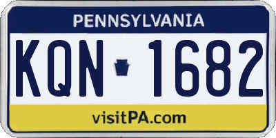 PA license plate KQN1682