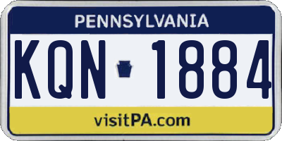 PA license plate KQN1884