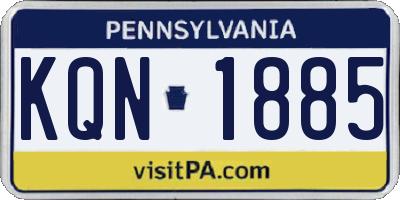 PA license plate KQN1885