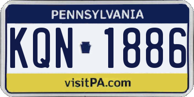 PA license plate KQN1886