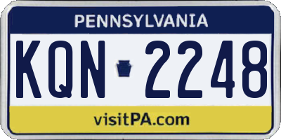 PA license plate KQN2248