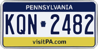 PA license plate KQN2482