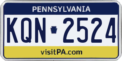PA license plate KQN2524