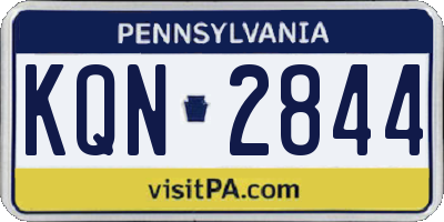PA license plate KQN2844