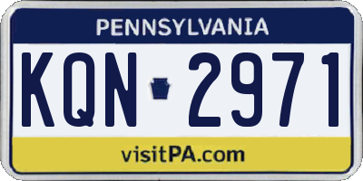 PA license plate KQN2971