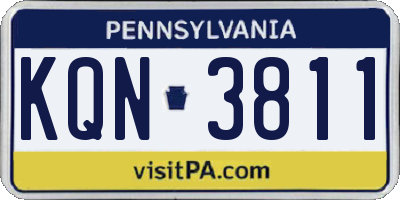 PA license plate KQN3811