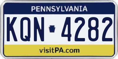 PA license plate KQN4282