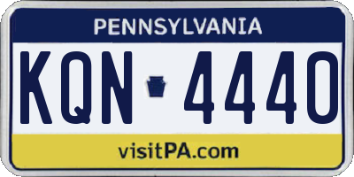PA license plate KQN4440