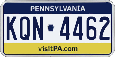 PA license plate KQN4462