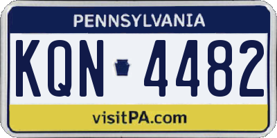 PA license plate KQN4482