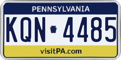 PA license plate KQN4485