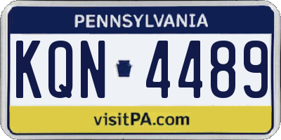 PA license plate KQN4489