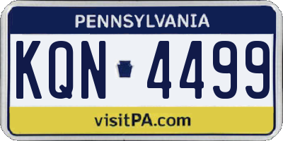 PA license plate KQN4499