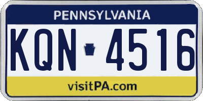 PA license plate KQN4516