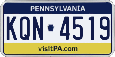 PA license plate KQN4519