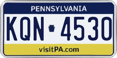 PA license plate KQN4530