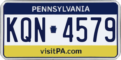 PA license plate KQN4579