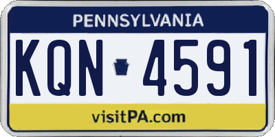 PA license plate KQN4591