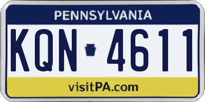 PA license plate KQN4611