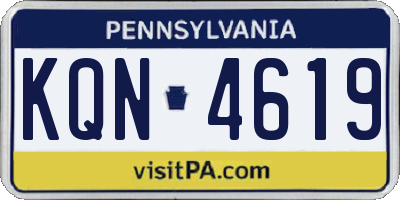PA license plate KQN4619