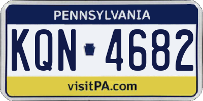 PA license plate KQN4682