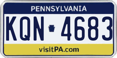 PA license plate KQN4683