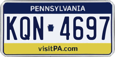 PA license plate KQN4697