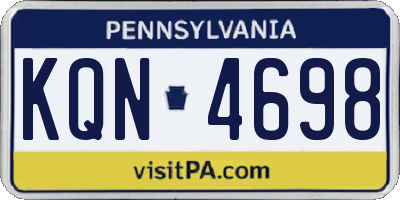 PA license plate KQN4698