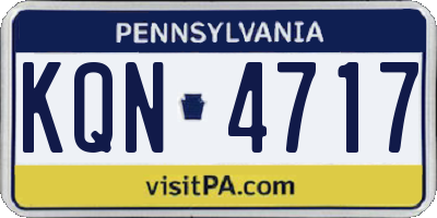 PA license plate KQN4717