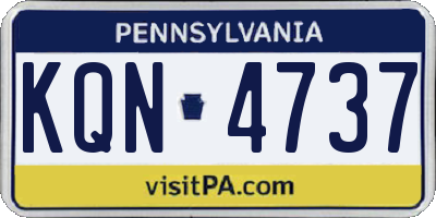 PA license plate KQN4737