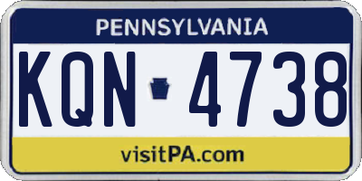 PA license plate KQN4738