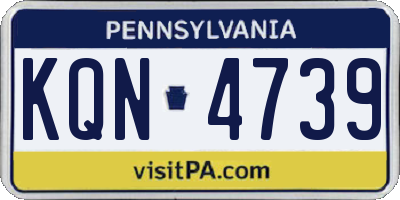 PA license plate KQN4739