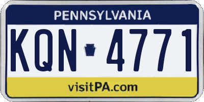 PA license plate KQN4771