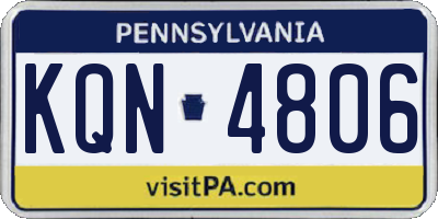 PA license plate KQN4806